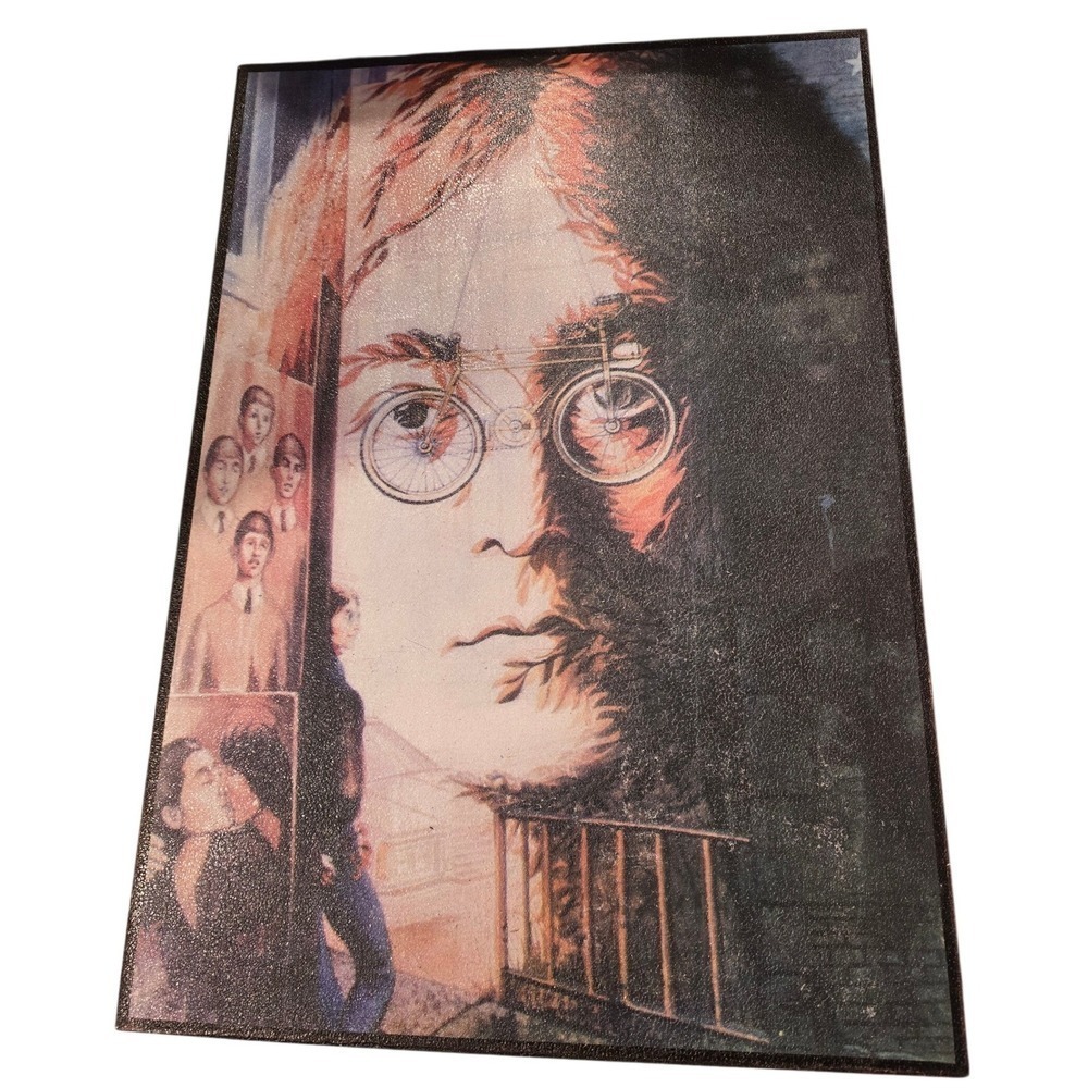Octavio Ocampo John Lennon The Beatles‎ Optical Illusion Art Print Wood Frame